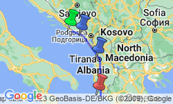 Google Map: Southern Europe: Montenegro, Corfu & Medieval Fortresses