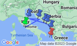 Google Map: The Dalmatian Coast: Croatia, Corfu & Medieval Cities