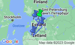 Google Map: Estland, Letland -  Rondreis, 12 dagen
