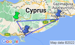 Google Map: Cyprus -  Natuur en cultuur, 8 dagen