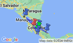 Google Map: Costa Rica -  Wandelreis, 20 dagen