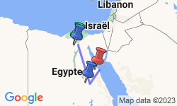 Google Map: Rondreis EGYPTE 'KORT'; In de voetsporen van de farao's