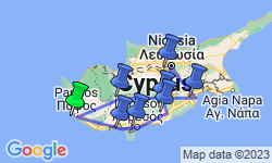 Google Map: 8 daagse fly drive Karakteristiek Cyprus