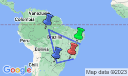 Google Map: Groepsrondreis BraziliÃ« Hoogtepunten
