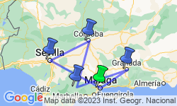 Google Map: Wandelvakantie Spanje - Andalusië
