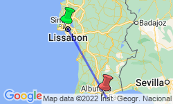 Google Map: Wandelvakantie Portugal - Alentejo en Algarve