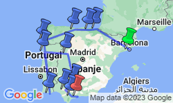 Google Map: Familiereis Spanje/Portugal