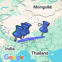Google Map: Groepsrondreis Tibet en Nepal