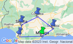 Google Map: Groepsrondreis Andalusië Hoogtepunten
