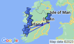 Google Map: 8-daagse fly-drive Hello Ireland