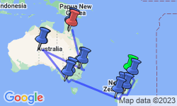 Google Map: Journeys: Iconic Australia and New Zealand