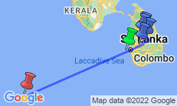 Google Map: Sri Lanka & the Maldives