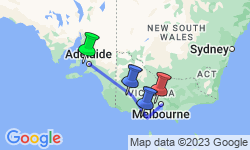 Google Map: South Australia, Melbourne & the Great Ocean Road