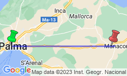 Google Map: Mallorcas Osten per E-Bike