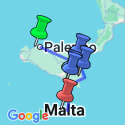 Google Map: Sicily, Malta & Aeolian Islands