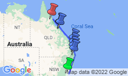 Google Map: Oz East Coast Adventure