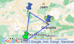 Google Map: 8-daagse fly-drive Authentiek Andalusië