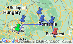 Google Map: Premium Belgrade to Bucharest			
