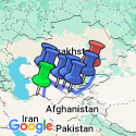 Google Map: Ashgabat To Bishkek (30 Days)