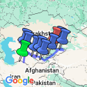 Google Map: Ashgabat To Bishkek (46 Days) Silk Road Highlights