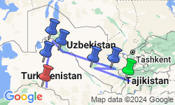 Google Map: Bishkek To Ashgabat (20 Days)