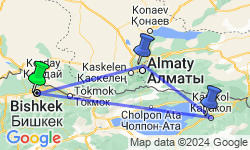 Google Map: Bishkek To Bishkek (16 Days)