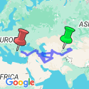 Google Map: Bishkek To Istanbul (83 days)