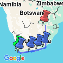 Google Map: Cape Town To Johannesburg (17 Days)