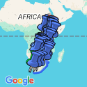 Google Map: Cape Town To Nairobi (100 Days)