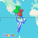 Google Map: Cartagena To Manaus Inc. Guianas