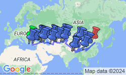 Google Map: Istanbul To Beijing (98 Days)