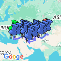 Google Map: Istanbul To Bishkek (90 Days)