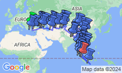 Google Map: Istanbul To Singapore (24 Weeks)