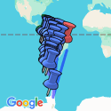 Google Map: Lima To Rio (97 days) Kingdoms & Carnivals