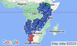 Google Map: Nairobi To Cape Town (75 Days) Grand Adventurer