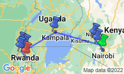 Google Map: Nairobi To Kigali (13 Days) Gorillas & Gameparks