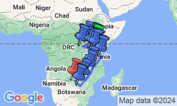 Google Map: Nairobi To Victoria Falls (53 Days) Apes & Lakes