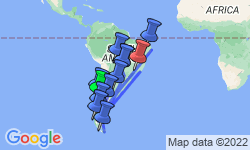 Google Map: Santiago To Rio (51 Days)