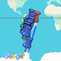 Google Map: Santiago To Rio (58 Days)
