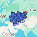 Google Map: Tbilisi To Bishkek (54 Days)