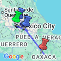 Google Map: Mexico City to Oaxaca