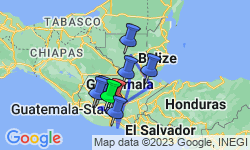 Google Map: Groepsreis Guatemala; Maya's, vulkanen en jungle