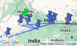 Google Map: Himalayan Adventure: India, Nepal & Bhutan