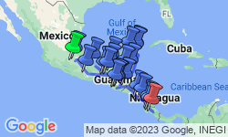 Google Map: Epic Central America: Seven Countries & the Softest Sand Ever