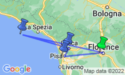 Google Map: Tuscany to Cinque Terre: Wines, Villages & Unforgettable Walks