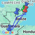 Google Map: Belize • Guatemala: Ruinen, Riff und Regenwald