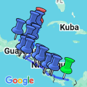 Google Map: Panama • Costa Rica • Nicaragua • El Salvador • Guatemala • Honduras • Belize • Mexiko: Abenteuer Transzentralamerika