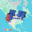 Google Map: New York to Hollywood