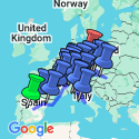 Google Map: A European Journey from Madrid to Prague