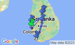 Google Map: Picturesque Solo Sri Lanka Tour